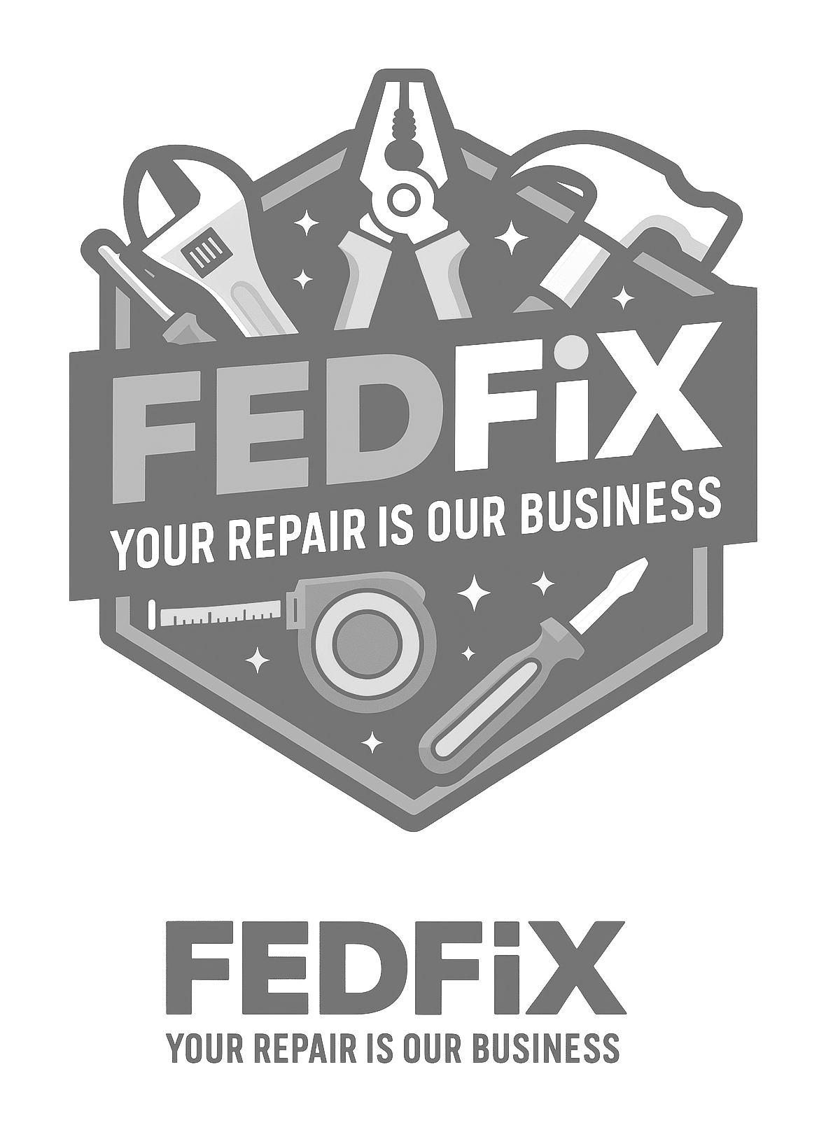 fedfix logo upscaled transparent light greyscale